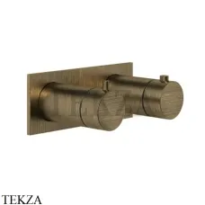 Gessi Ingranaggio-Anello Термостат для душа на планке, 2 потока, внешняя часть 63334-713, Antique Brass