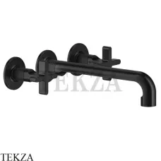 Gessi INCISO+ Смеситель для раковины на 3 отверстия, длинный, внешняя часть 58192-299, Black XL