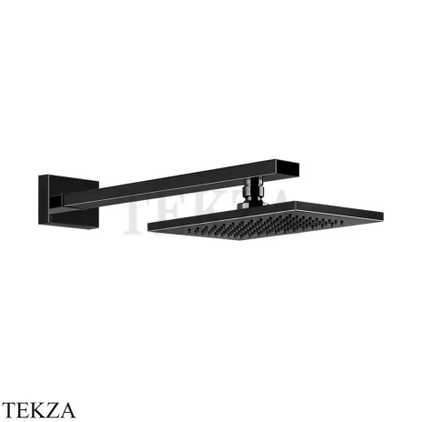 Gessi Rettangolo shower Верхний душ с кронштейном 20148-706, Black Metal PVD