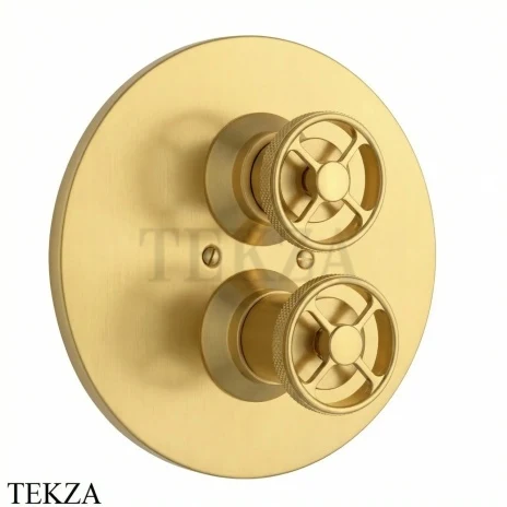 Nicolazzi Arena Термостат для душа, 1-2 потока, внешняя часть, 4909EXTSG44, Satin Gold