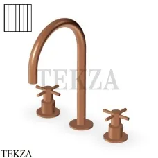Zucchetti Helm Vertical Смеситель для раковины, без донного клапана ZHM516.XP91G2, brushed copper PVD