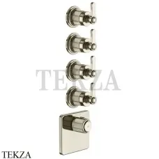 Gessi VENTI20 Термостат для душа, 4 потока, внешняя часть 65210-720, Nickel PVD