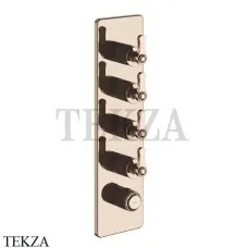 Gessi VENTI20 Термостат для душа, 4 потока, внешняя часть 65208-030, Copper PVD