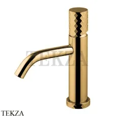 FIMA Carlo Frattini Spillo TECH X Смеситель для раковины, с донным клапаном F3031TXSXOS, Brushed gold