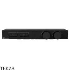 Gessi HI-FI Термостатический смеситель с полочкой, на 2 потока, внешняя часть 63022-299, Black XL