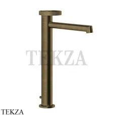 Gessi ANELLO Смеситель для раковины высокий, длинный, с донным клапаном 63305-713, Antique Brass