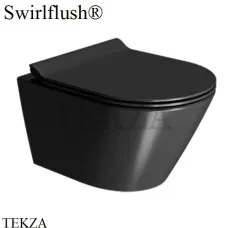 GSI Kube X Унитаз подвесной ”Swirlflush” 9416FR226, сиденье микролифт slim, черный матовый