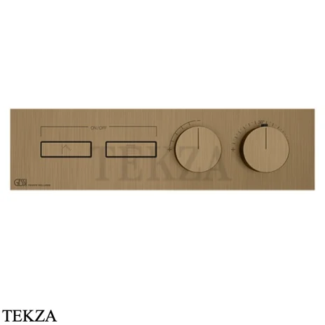 Gessi HI-FI Термостатический смеситель на 2 потока, внешняя часть 63012-791, бронза Deep