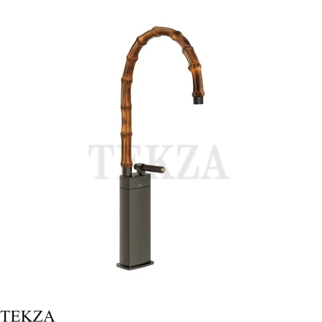 Gessi Jacqueline Смеситель для раковины высокий, без донного клапана 77237-707, black хром Brush