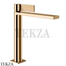 Gessi Inverso RIGATO Смеситель для раковины средний, с донным клапаном 73555-735, Warm Bronze