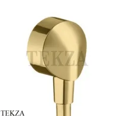 Hansgrohe Fixfit E Шланговое подсоединение без клапана обратного тока 27454990, золото глянец