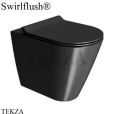 GSI Kube X Унитаз приставной ”Swirlflush” 9410FT26, сиденье микролифт slim, черный матовый