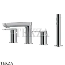 Newform HAKA Смеситель на борт ванны, с гарнитуром, внешняя часть 72082C.21.018, хром глянец