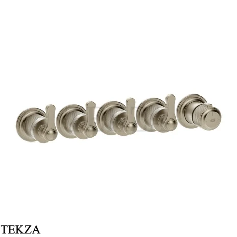 Gessi VENTI20 Термостат для душа, 4 потока, внешняя часть 65338-149, Finox Brushed Nickel