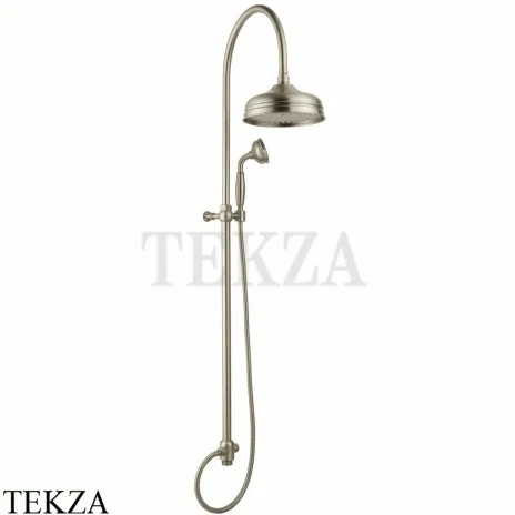 Nicolazzi Nuova Brenta Душевая стойка, верхний душ 30 см, ручной душ, 5712WSNS30, Satin nickel