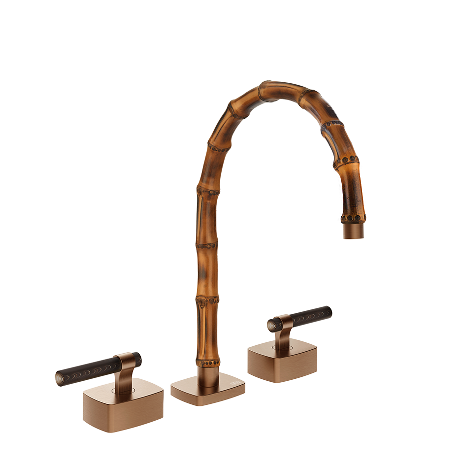 Gessi Jacqueline Смеситель для раковины на 3 отв., без донного клапана 77215-708, медь Brushed