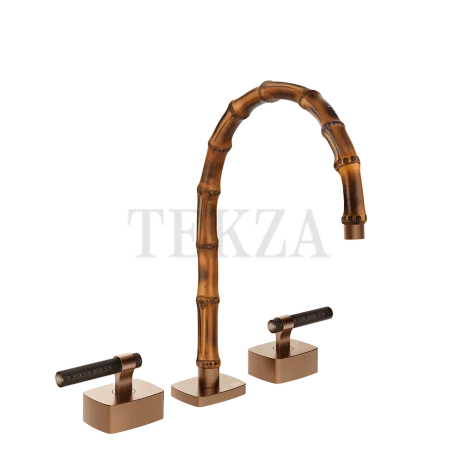 Gessi Jacqueline Смеситель для раковины на 3 отв., без донного клапана 77215-708, медь Brushed