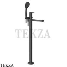 Gessi Emporio Via Manzoni Смеситель для ванны напольный, внешняя часть 24982-299, черный матовый