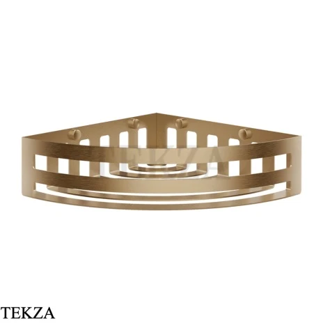 Gessi RILIEVO Полка-решетка угловая в душевую зону 59561-726, Warm Steel Br. PVD