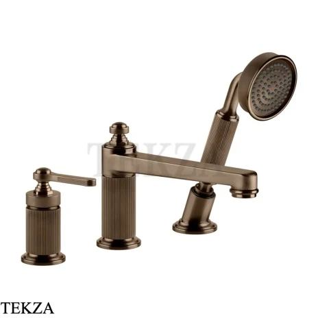 Gessi VENTI20 Смеситель на борт ванны, с гарнитуром 65037-761, Coffee Bronze Br. PVD