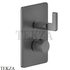 Gessi INCISO SHOWER Термостатический смеситель, 2 потока, внешняя часть 58134-706, Black Metal
