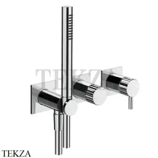 Gessi Incastri Смеситель для душа с гарнитуром, внешняя часть 75036-031, хром глянец