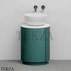 CIELO Arcadia Tiberino Тумба TIMOCC с раковиной белый глянец, слив в пол, Smeraldo
