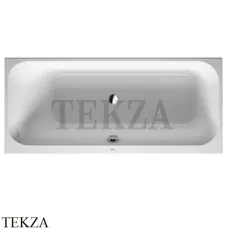 Duravit Happy D.2 Ванна встраиваемая прямоугольная, с наклоном для спины слева 700308000000000, акрил, белый глянец