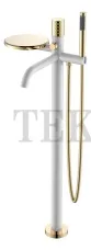 Boheme Stick Смеситель для ванны напольный, комплект Stick 129-WG White DIAMOND Gold