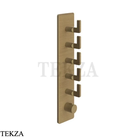Gessi INCISO WELLNESS Термостат 5 выходов, внешняя часть 58210-713, Antique Brass