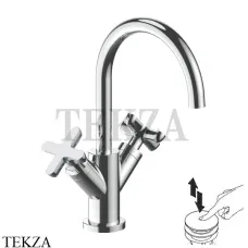 Fantini Icona Classic Смеситель для раковины, с донным клапаном 5302R056F, хром глянец
