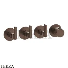 Gessi INCISO SHOWER Термостатический смеситель, 3 потока, внешняя часть 58336-845, Dark Bronze