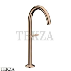 Axor ONE Смеситель для раковины Select 260, гарнитур Push‑Open 48030300, Polished Red Gold