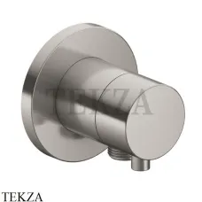 Keuco IXMO Comfort Вентиль запорный с выводом для шланга, круг 59541051101, Никель шлифованный