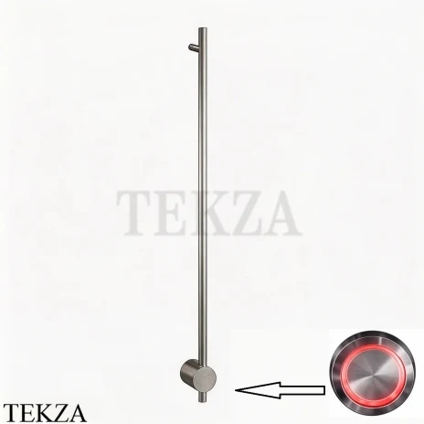 BRONER BRUNO H Электрический полотенцесушитель 100 с кнопкой, BR.007.100.0000.S, сталь сатин