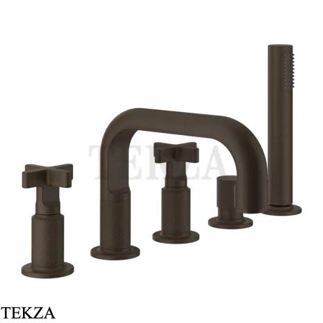 Gessi INCISO+ Смеситель на борт ванны с гарнитуром 58140-845, Dark Bronze