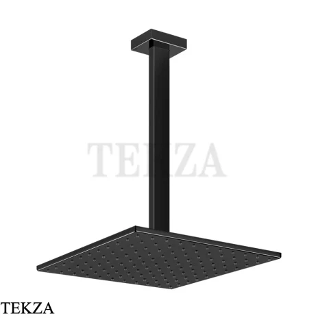 Gessi Rettangolo shower Верхний душ с потолочным кронштейном под размер 15199-706, Black Metal PVD