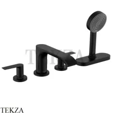 Hansgrohe Vivenis Смеситель на борт ванны на 4 отверстия с sBox 75444670, черный матовый