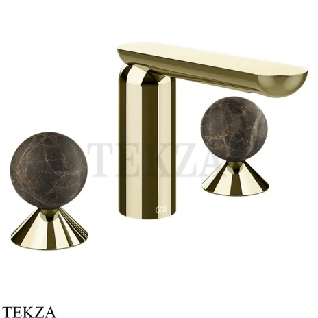 Gessi Perle Смеситель для раковины на 3 отв., без гарнитура 74115-710, шампань глянец