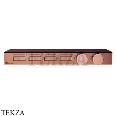 Gessi HI-FI Термостатический смеситель с полочкой, на 4 потока, внешняя часть 63026-708, Copper Brushed Gessi HI-FI Термостатический смеситель с полочкой, на 4 потока, внешняя часть 63026-708, Copper Brushed