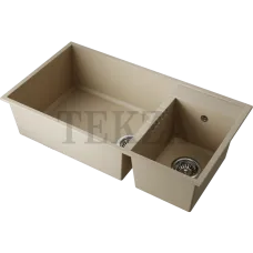 Omoikiri Tedori 85-2-U Кухонная мойка Tetogranit две большие чаши 4993942 бежевый