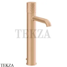 Gessi Habito INTRECCIO Смеситель для раковины высокий, с донным клапаном 70103-735, Warm Bronze