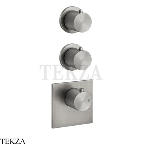 Gessi 316 WELLNESS Термостат 2 потока, внешняя часть 54504-239, Steel Brushed