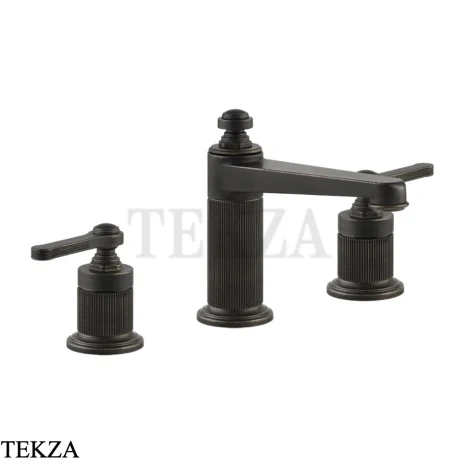 Gessi VENTI20 Смеситель для раковины на 3 отверстия средний, с донным клапаном 65012-187, Aged Bronze