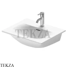 Duravit Viu Раковина встраиваемая сверху для мебели 53 см, с переливом 2344530000, белый глянец
