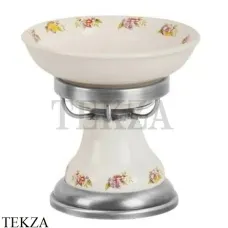 Migliore Provance Мыльница настольная, керамика с декором 17649, хром глянец