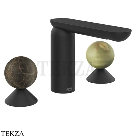 Gessi Perle Смеситель для раковины на 3 отв., без гарнитура 74155-299, черный матовый