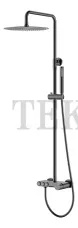 Boheme Stick Стойка-колонна для душа с изливом каскад Stick 128-GM Gun Metal c ручкой DIAMOND