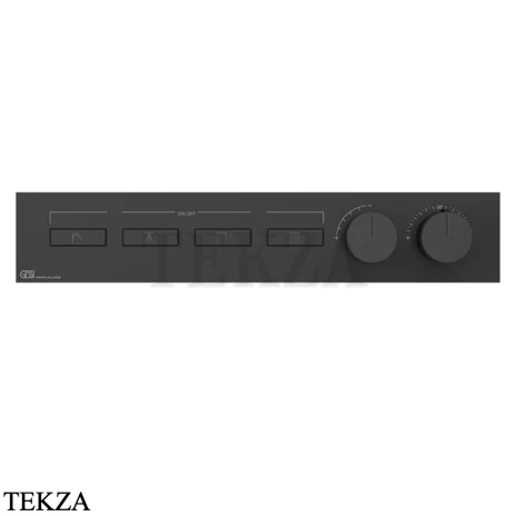 Gessi HI-FI Термостатический смеситель на 4 потока, внешняя часть 63016-299, черный матовый