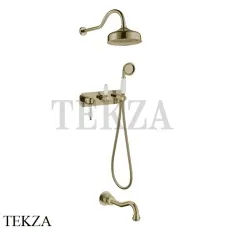 Boheme Medici Смеситель для душа комплект, излив, верхний и ручной душ 308, Bronze